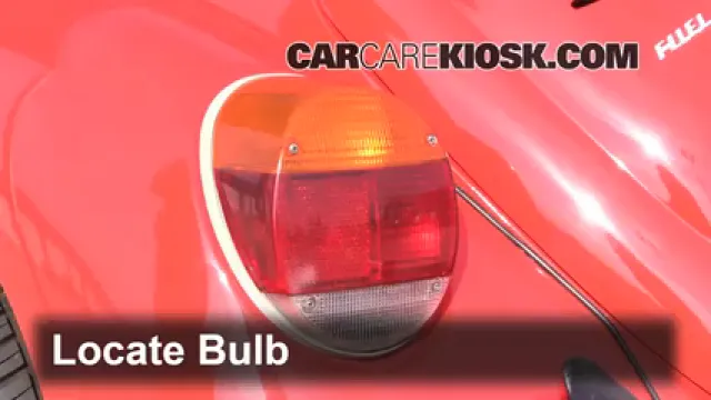 1976 Volkswagen Beetle 1.6L 4 Cyl. Convertible Luces Luz trasera (reemplazar foco)
